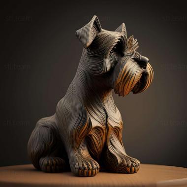 3D model Zwergschnauzer dog (STL)